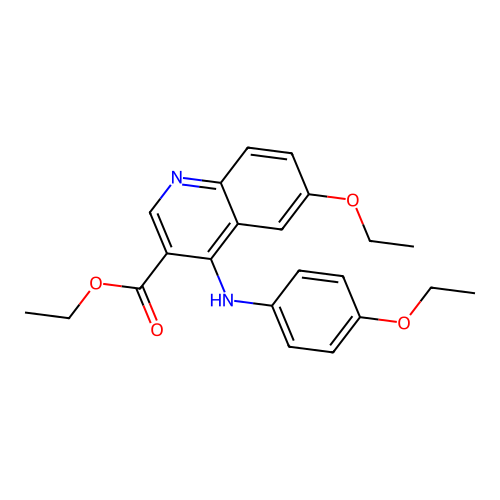 Ethyl 6-ethoxy-4-[(4-ethoxyphenyl)amino]quinoline-3-carboxylate structure