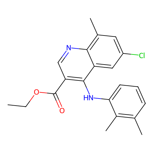 Ethyl 6-chloro-4-[(2,3-dimethylphenyl)amino]-8-methylquinoline-3-carboxylate structure