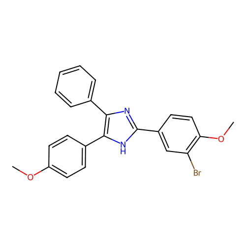 2-(3-bromo-4-methoxyphenyl)-5-(4-methoxyphenyl)-4-phenyl-1H-imidazole structure