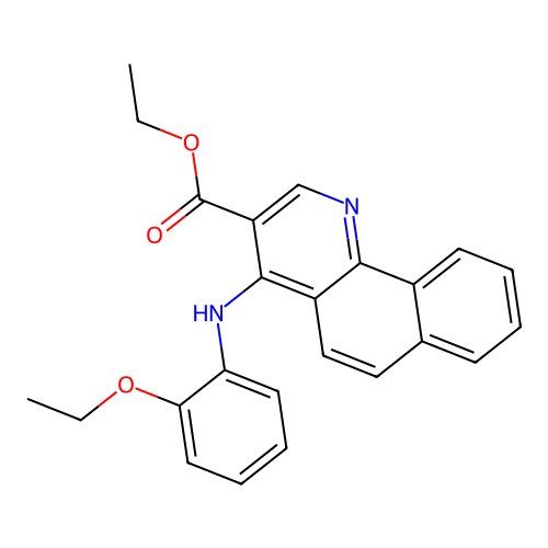 Ethyl 4-[(2-ethoxyphenyl)amino]benzo[h]quinoline-3-carboxylate structure