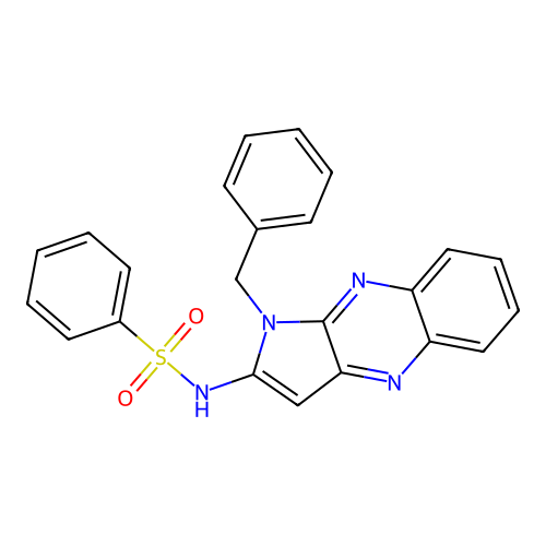 N-(1-benzyl-1H-pyrrolo[2,3-b]quinoxalin-2-yl)benzenesulfonamide structure