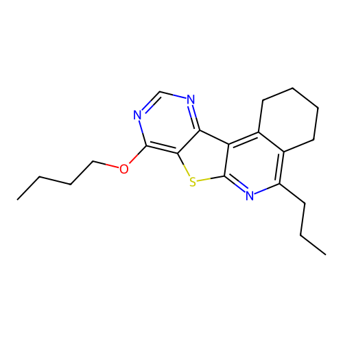 8-Butoxy-5-propyl-1,2,3,4-tetrahydropyrimido[4',5':4,5]thieno[2,3-c]isoquinoline structure