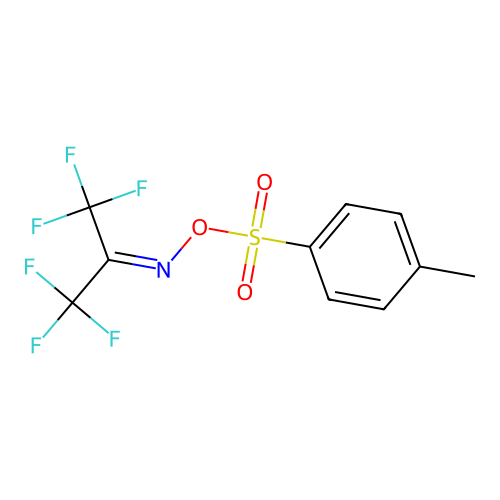 hexafluoroacetone O-(p-toluenesulfonyl)oxime structure