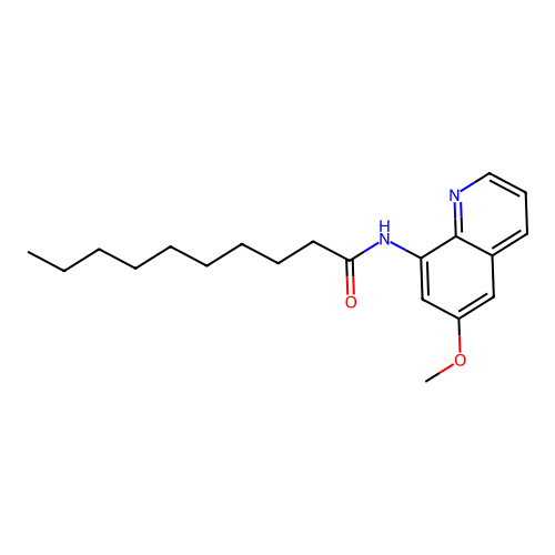 N-(6-methoxyquinolin-8-yl)decanamide structure