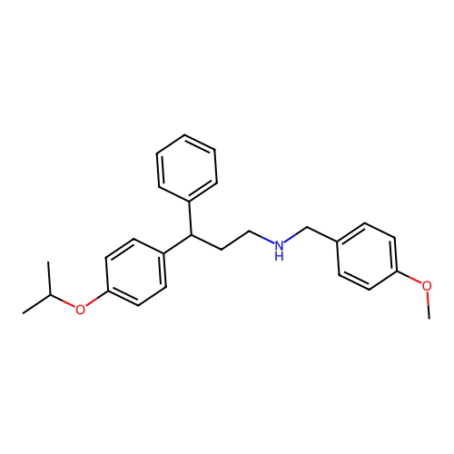 3-(4-isopropoxyphenyl)-N-(4-methoxybenzyl)-3-phenylpropan-1-amine structure