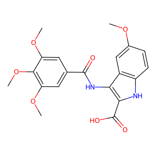 5-Methoxy-3-(3,4,5-trimethoxybenzamido)-1H-indole-2-carboxylic acid structure