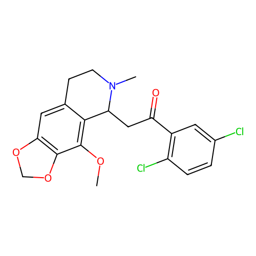 1-(2,5-dichlorophenyl)-2-(4-methoxy-6-methyl-5,6,7,8-tetrahydro-[1,3]dioxolo[4,5-g]isoquinolin-5-yl)ethanone structure