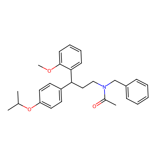 N-benzyl-N-(3-(4-isopropoxyphenyl)-3-(2-methoxyphenyl)propyl)acetamide structure