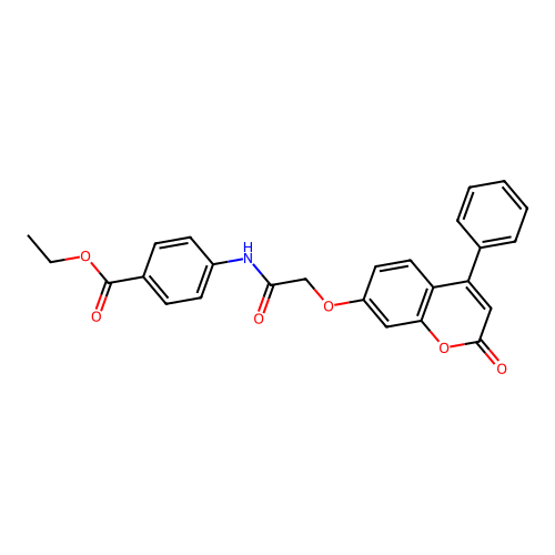 Ethyl 4-[2-(2-oxo-4-phenylchromen-7-yloxy)acetylamino]benzoate structure