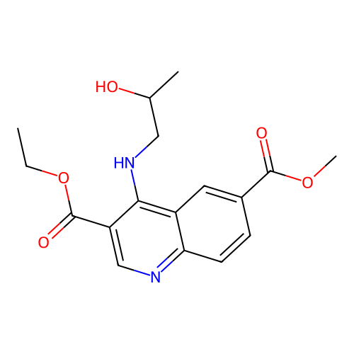 3-Ethyl 6-methyl 4-[(2-hydroxypropyl)amino]quinoline-3,6-dicarboxylate structure
