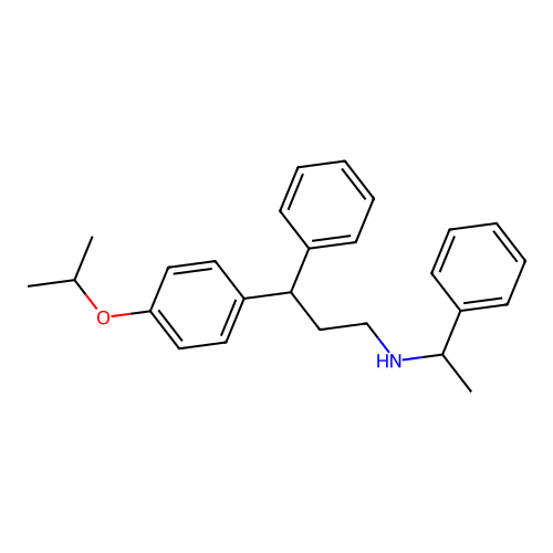 3-(4-isopropoxyphenyl)-3-phenyl-N-(1-phenylethyl)propan-1-amine structure