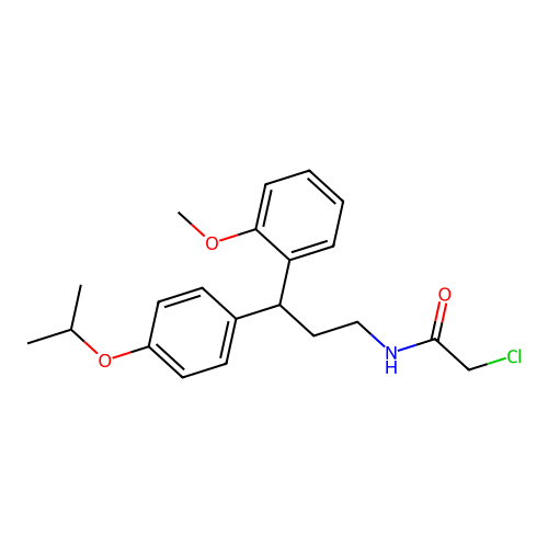 2-chloro-N-(3-(4-isopropoxyphenyl)-3-(2-methoxyphenyl)propyl)acetamide structure
