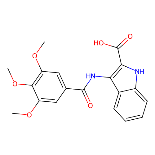 3-(3,4,5-Trimethoxybenzamido)-1H-indole-2-carboxylic acid structure