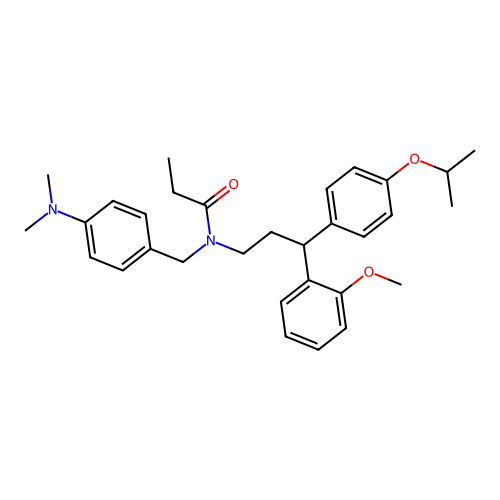 N-(4-(dimethylamino)benzyl)-N-(3-(4-isopropoxyphenyl)-3-(2-methoxyphenyl)propyl)propionamide structure