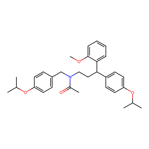 N-(4-isopropoxybenzyl)-N-(3-(4-isopropoxyphenyl)-3-(2-methoxyphenyl)propyl)acetamide structure