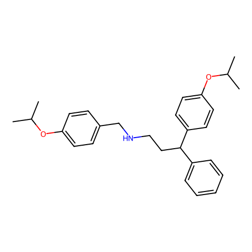 N-(4-isopropoxybenzyl)-3-(4-isopropoxyphenyl)-3-phenylpropan-1-amine structure