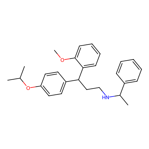 3-(4-isopropoxyphenyl)-3-(2-methoxyphenyl)-N-(1-phenylethyl)propan-1-amine structure