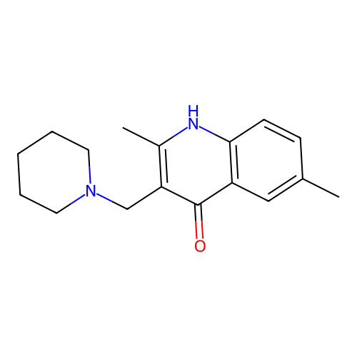 2,6-Dimethyl-3-(piperidin-1-ylmethyl)quinolin-4-ol structure