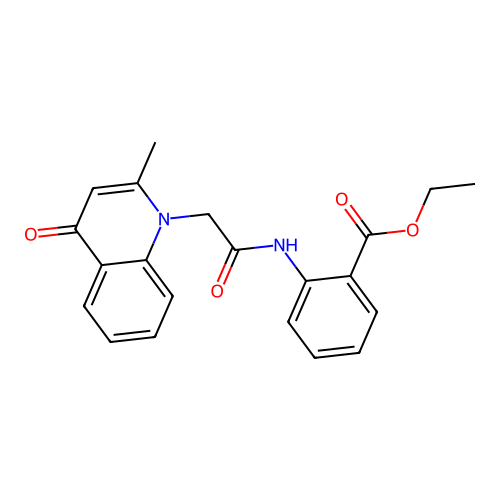 ethyl 2-(2-(2-methyl-4-oxoquinolin-1(4H)-yl)acetamido)benzoate structure