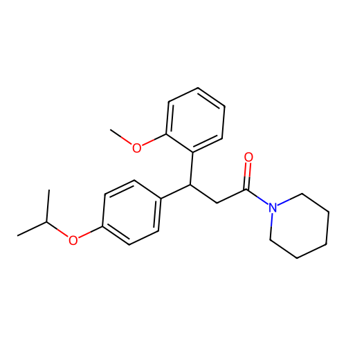 3-(4-Isopropoxyphenyl)-3-(2-methoxyphenyl)-1-(piperidin-1-YL)propan-1-one structure