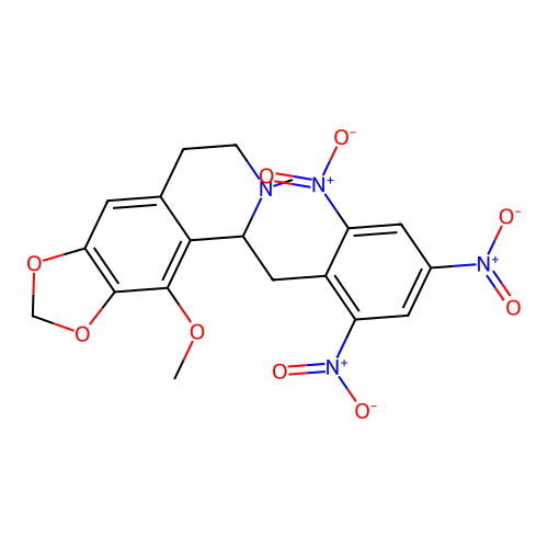 4-methoxy-6-methyl-5-(2,4,6-trinitrobenzyl)-5,6,7,8-tetrahydro-[1,3]dioxolo[4,5-g]isoquinoline structure