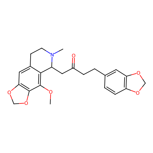 4-(1,3-benzodioxol-5-yl)-1-(4-methoxy-6-methyl-7,8-dihydro-5H-[1,3]dioxolo[4,5-g]isoquinolin-5-yl)butan-2-one structure