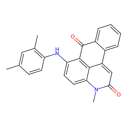 6-((2,4-dimethylphenyl)amino)-3-methyl-2H-naphtho[1,2,3-de]quinoline-2,7(3H)-dione structure