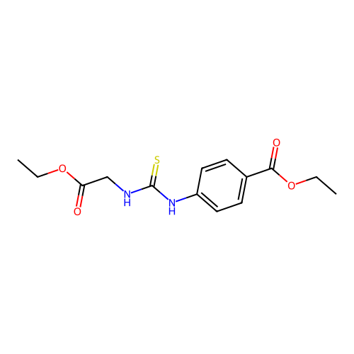 Ethyl 4-{[(2-ethoxy-2-oxoethyl)carbamothioyl]amino}benzoate structure