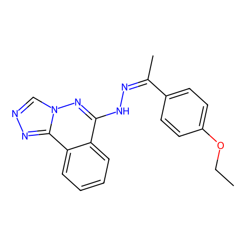 (Z)-6-(2-(1-(4-ethoxyphenyl)ethylidene)hydrazinyl)-[1,2,4]triazolo[3,4-a]phthalazine structure