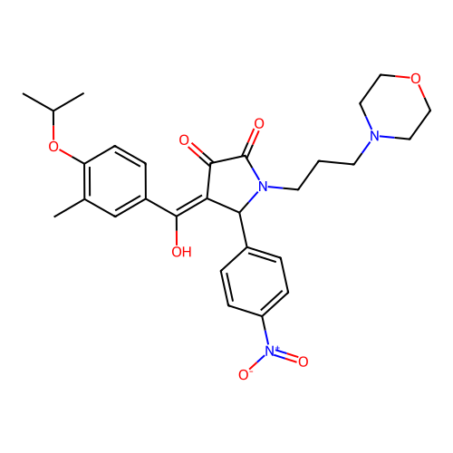 3-Hydroxy-4-(4-isopropoxy-3-methylbenzoyl)-1-(3-morpholinopropyl)-5-(4-nitrophenyl)-1H-pyrrol-2(5H)-one structure