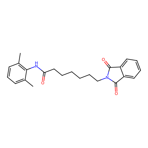 N-(2,6-dimethylphenyl)-7-(1,3-dioxo-1,3-dihydro-2H-isoindol-2-yl)heptanamide structure