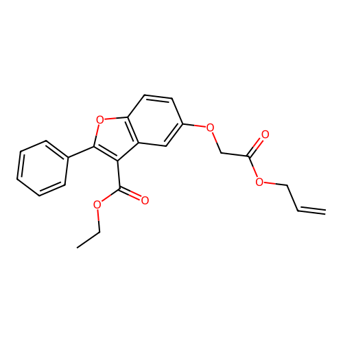 Ethyl 5-[2-oxo-2-(prop-2-en-1-yloxy)ethoxy]-2-phenyl-1-benzofuran-3-carboxylate structure
