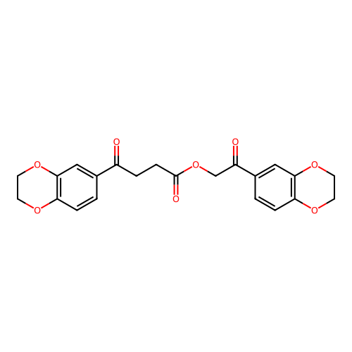 2-(2,3-dihydro-1,4-benzodioxin-6-yl)-2-oxoethyl 4-(2,3-dihydro-1,4-benzodioxin-6-yl)-4-oxobutanoate structure