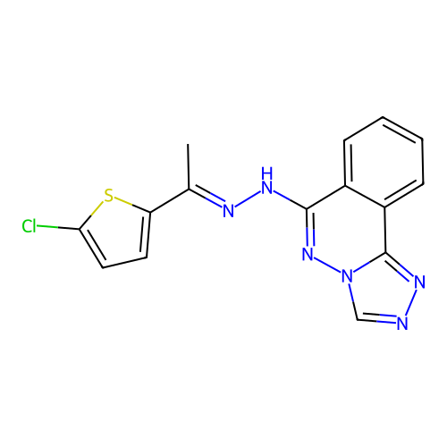 C15H11ClN6S structure