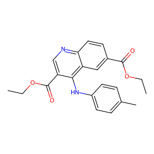 Diethyl 4-[(4-methylphenyl)amino]quinoline-3,6-dicarboxylate structure