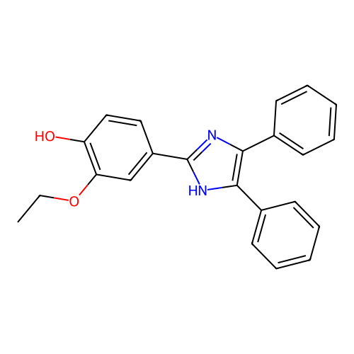 4-(4,5-diphenyl-1H-imidazol-2-yl)-2-ethoxyphenol structure