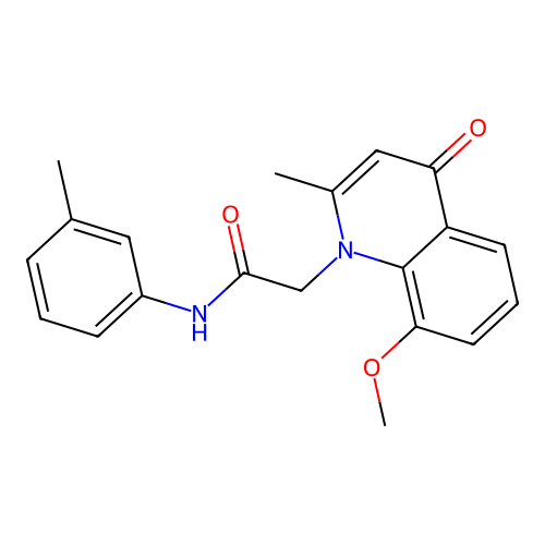 2-(8-Methoxy-2-methyl-4-oxo-4H-quinolin-1-yl)-N-m-tolyl-acetamide structure