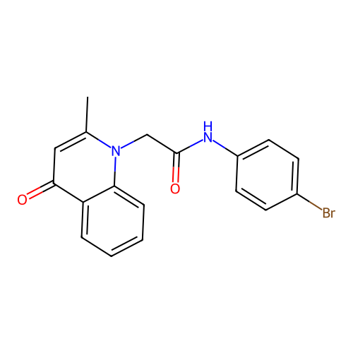 N-(4-bromophenyl)-2-(2-methyl-4-oxoquinolin-1(4H)-yl)acetamide structure