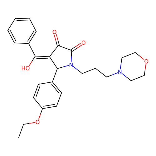 4-benzoyl-5-(4-ethoxyphenyl)-3-hydroxy-1-(3-morpholinopropyl)-1H-pyrrol-2(5H)-one structure