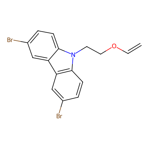 3,6-dibromo-9-[2-(ethenyloxy)ethyl]-9H-carbazole structure