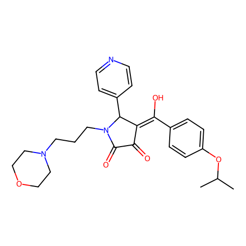 3-hydroxy-4-(4-isopropoxybenzoyl)-1-(3-morpholinopropyl)-5-(pyridin-4-yl)-1H-pyrrol-2(5H)-one structure