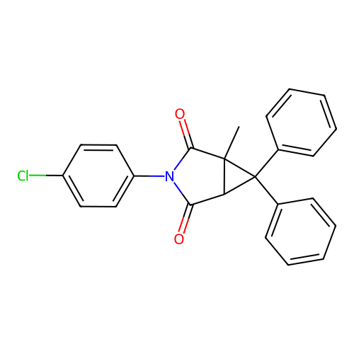 3-(4-Chlorophenyl)-1-methyl-6,6-diphenyl-3-azabicyclo[3.1.0]hexane-2,4-dione structure