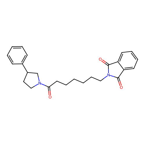 2-[7-Oxo-7-(3-phenyl-1-pyrrolidinyl)heptyl]isoindole-1,3-dione structure