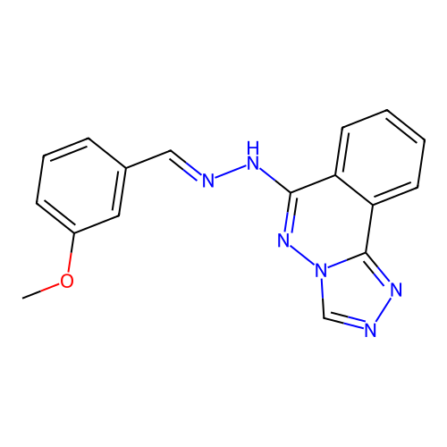 (E)-6-(2-(3-methoxybenzylidene)hydrazinyl)-[1,2,4]triazolo[3,4-a]phthalazine structure