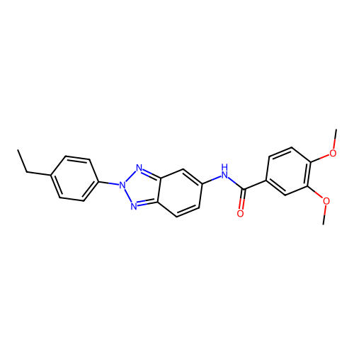 N-[2-(4-ethylphenyl)-2H-benzotriazol-5-yl]-3,4-dimethoxybenzamide structure