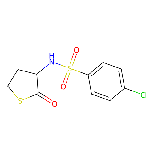 4-chloro-N-(2-oxothiolan-3-yl)benzenesulfonamide structure