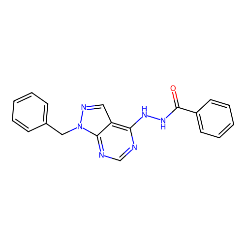 N'-(1-benzyl-1H-pyrazolo[3,4-d]pyrimidin-4-yl)benzohydrazide structure
