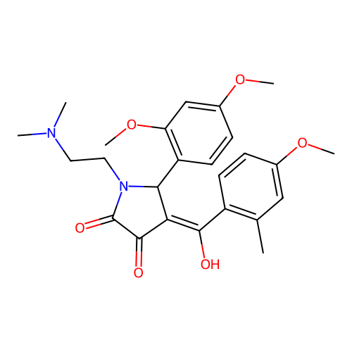 5-(2,4-DIMETHOXYPHENYL)-1-[2-(DIMETHYLAMINO)ETHYL]-3-HYDROXY-4-(4-METHOXY-2-METHYLBENZOYL)-1,5-DIHYDRO-2H-PYRROL-2-ONE structure