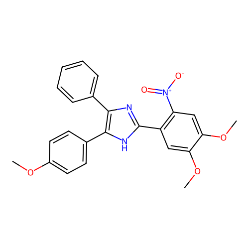 2-(4,5-dimethoxy-2-nitrophenyl)-5-(4-methoxyphenyl)-4-phenyl-1H-imidazole structure