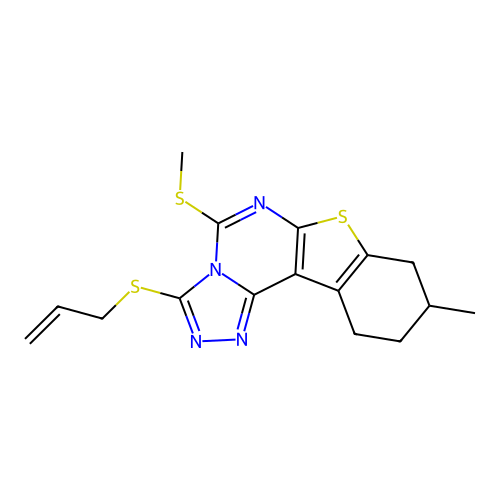 C16H18N4S3 structure